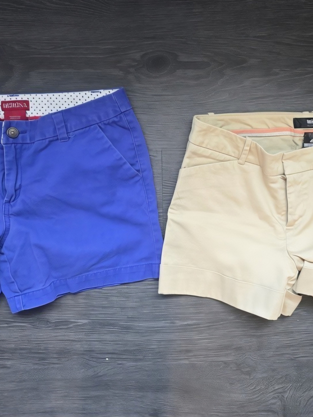 Merona Women's Royal Blue and Khaki Shorts Bundle Size 4